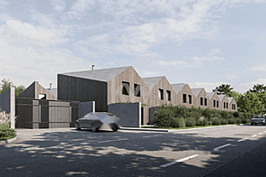 Дом у озера с террасой