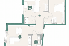 Четырехкомнатная квартира в Дравле