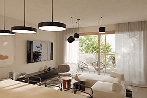 Квартира с двумя комнатами, район Бежиград.