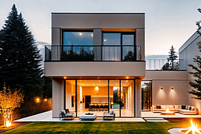 Дом с террасой в районе Ново Шмартно под Шмарно Горо в Любляне.