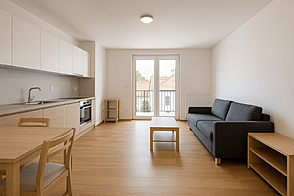 Квартира с двумя комнатами в Вевче