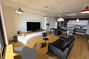 Пентхаус в квартире с тремя комнатами